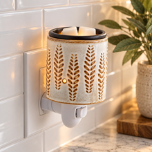 Load image into Gallery viewer, Wheat & Ivory Flip Dish Pluggable Fragrance Warmer ~ NEW