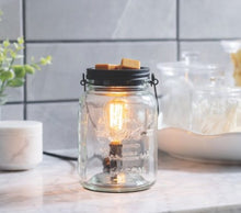 Load image into Gallery viewer, Glass Mason Jar Vintage ~ NEW~ Vintage Bulb Illumination Fragrance Warmer
