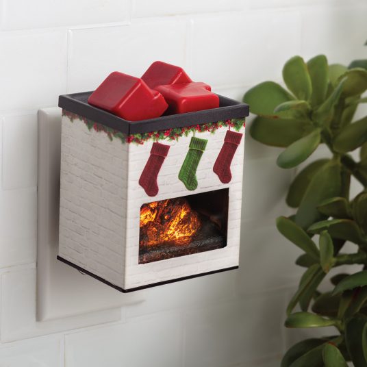 Holiday Fireplace Pluggable Fragrance Warmer ~ MINI